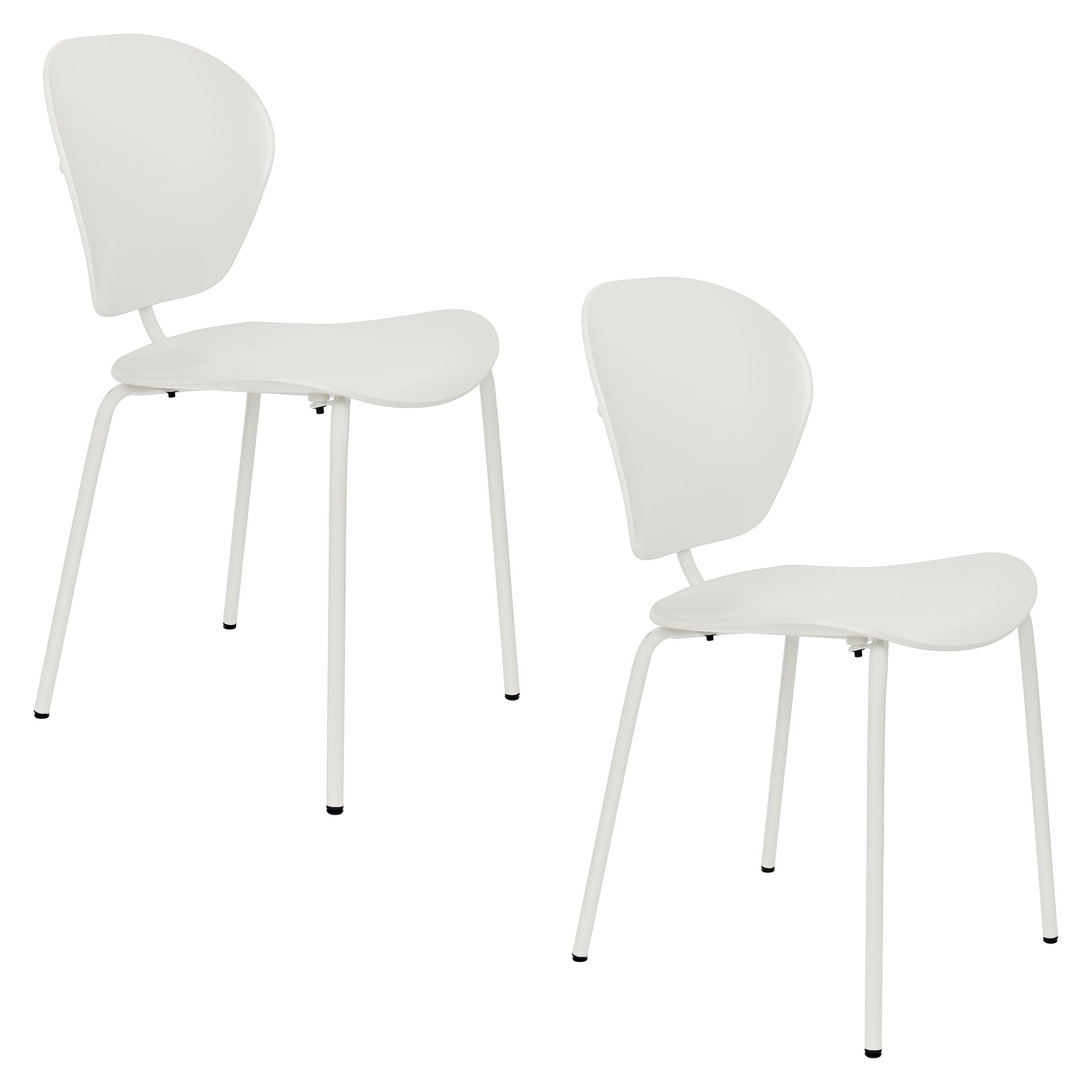 Zuiver The Ocean Chair Eetkamerstoelen Coconut Milk – Set van 2