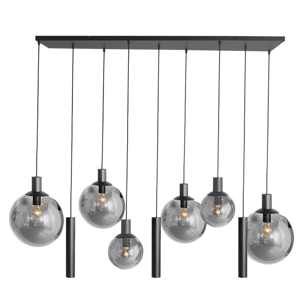 Steinhauer hanglamp bollique – 9 lichts – 140 x 150 cm – zwart