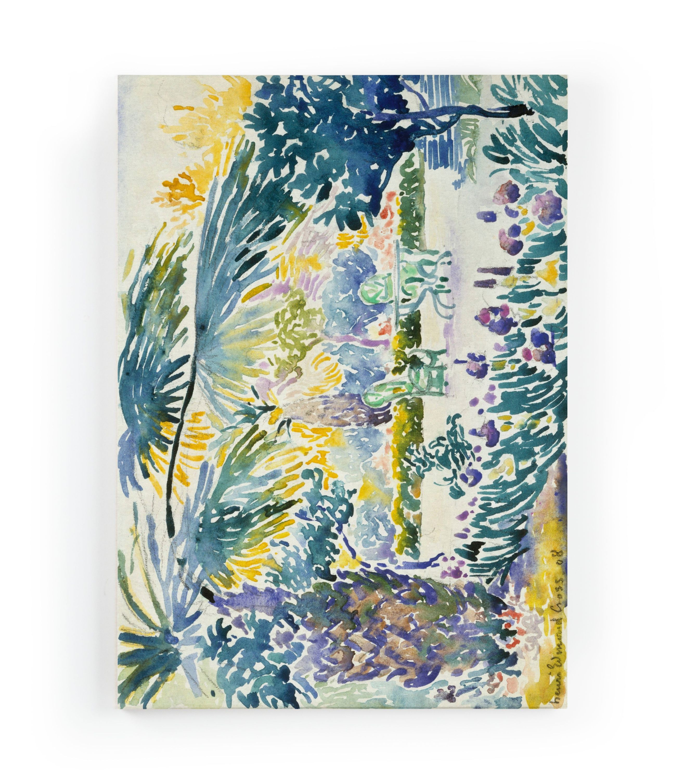Canvas 60×40 Afdruk Schilders Tuin