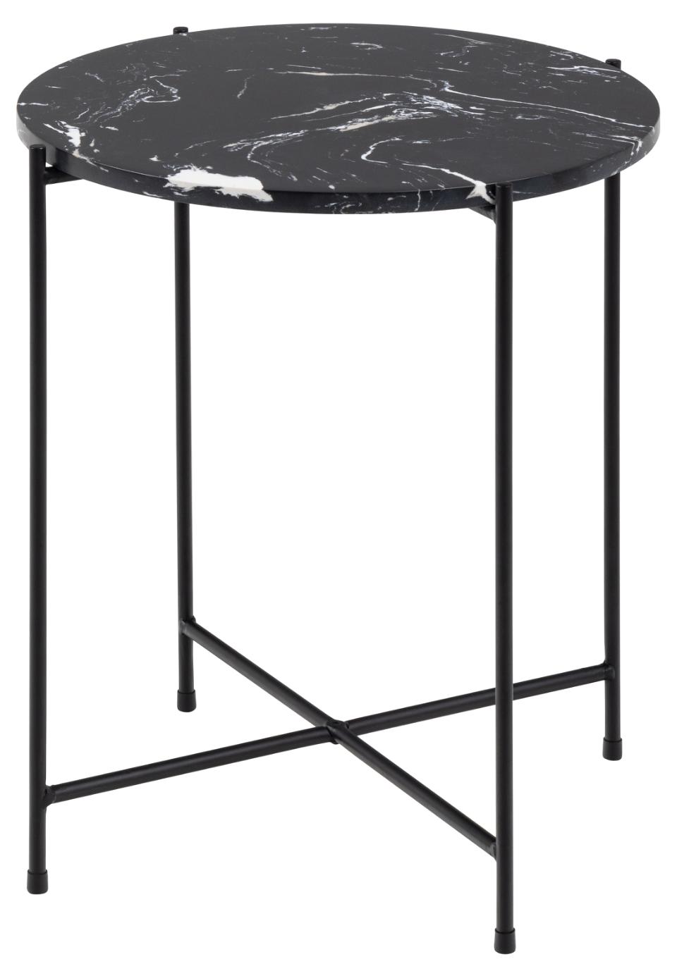 Rebellenclub Bijzettafel Romo – Ø42 cm – zwart