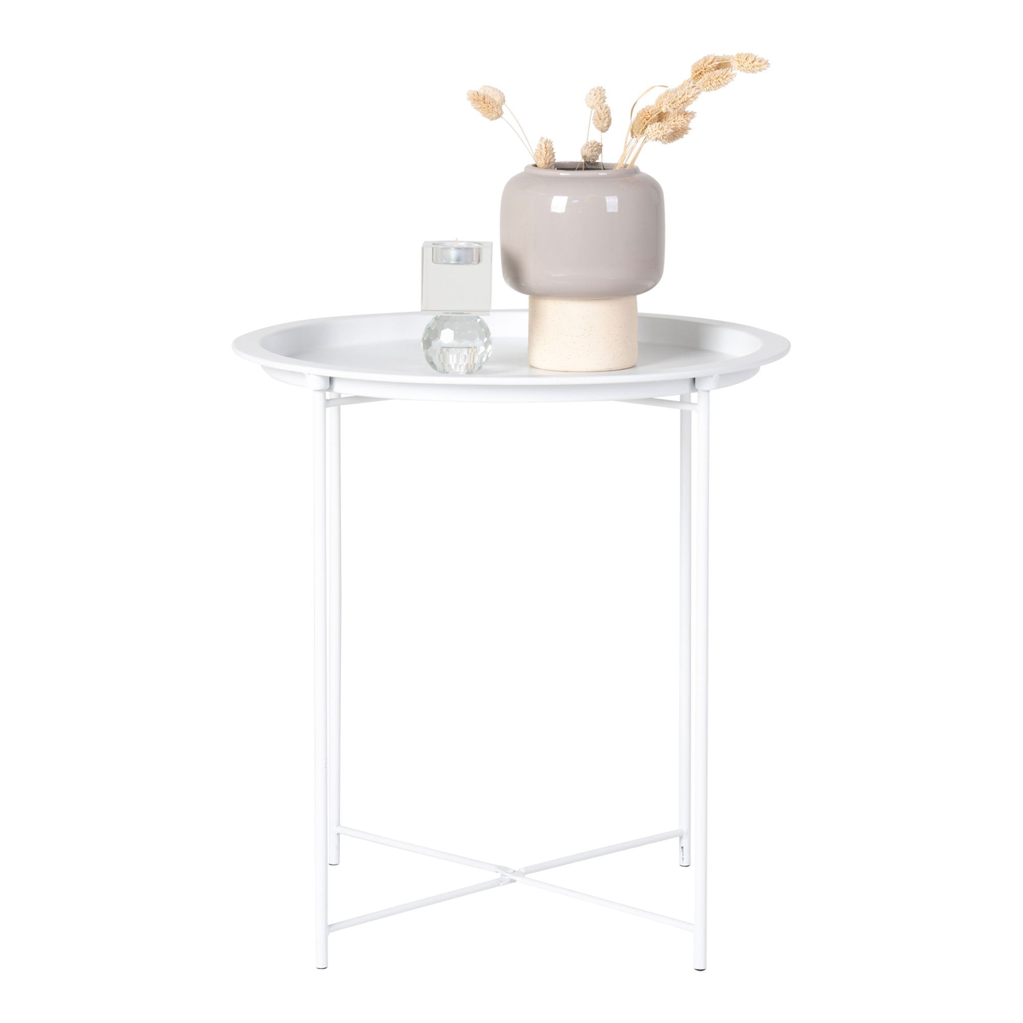 BRAM Bijzettafel Dunton – ø47 – Wit