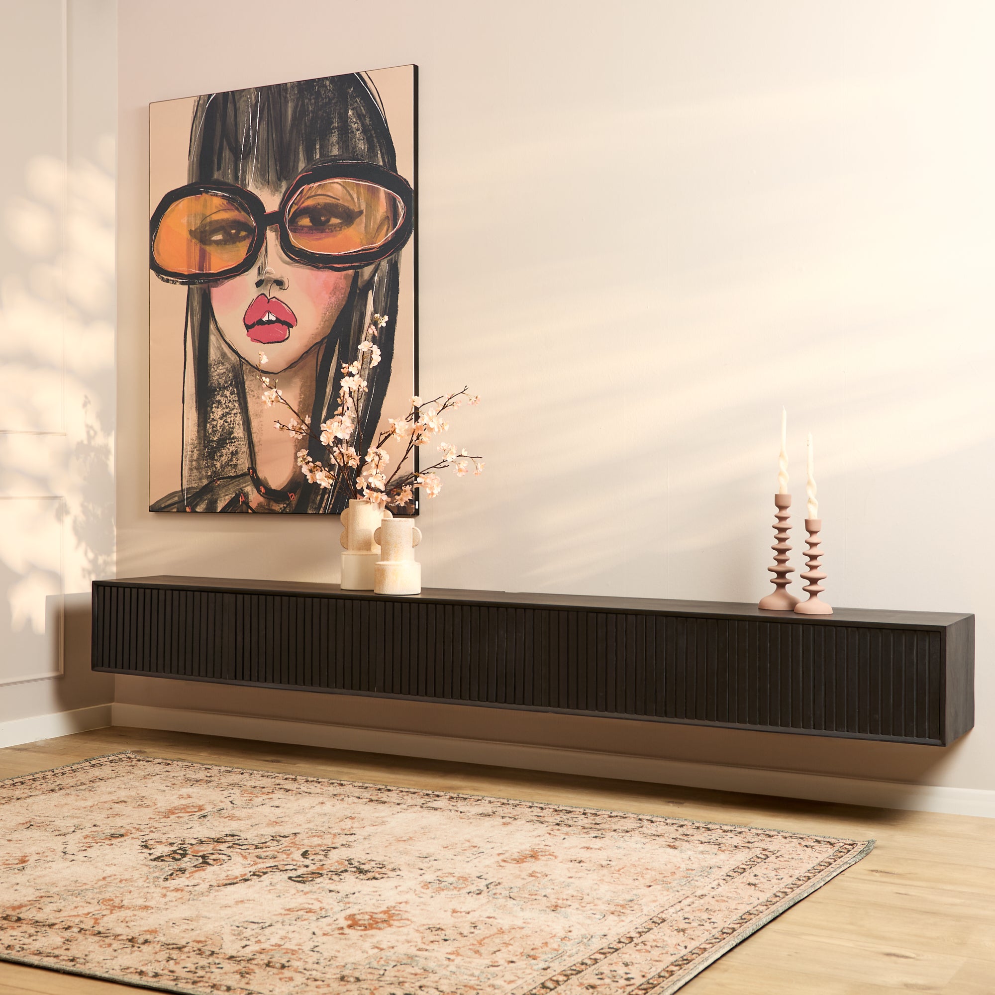 Starfurn tv meubel Madison – zwart – 35x280x30cm