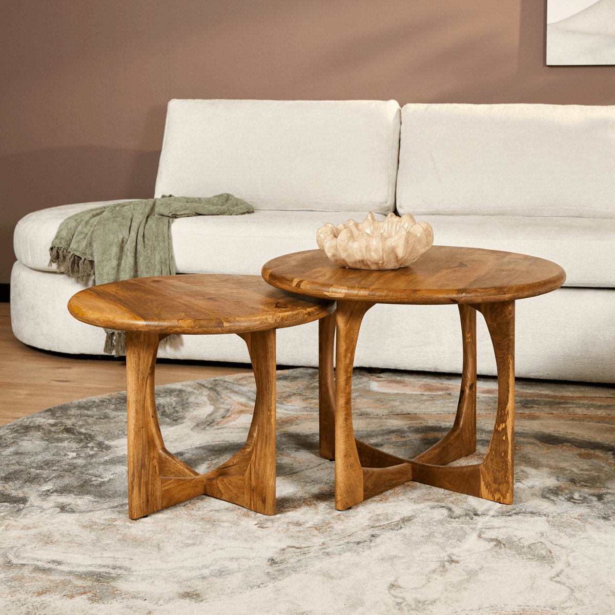 Starfurn salontafel Lou – bruin – 60x60x45cm