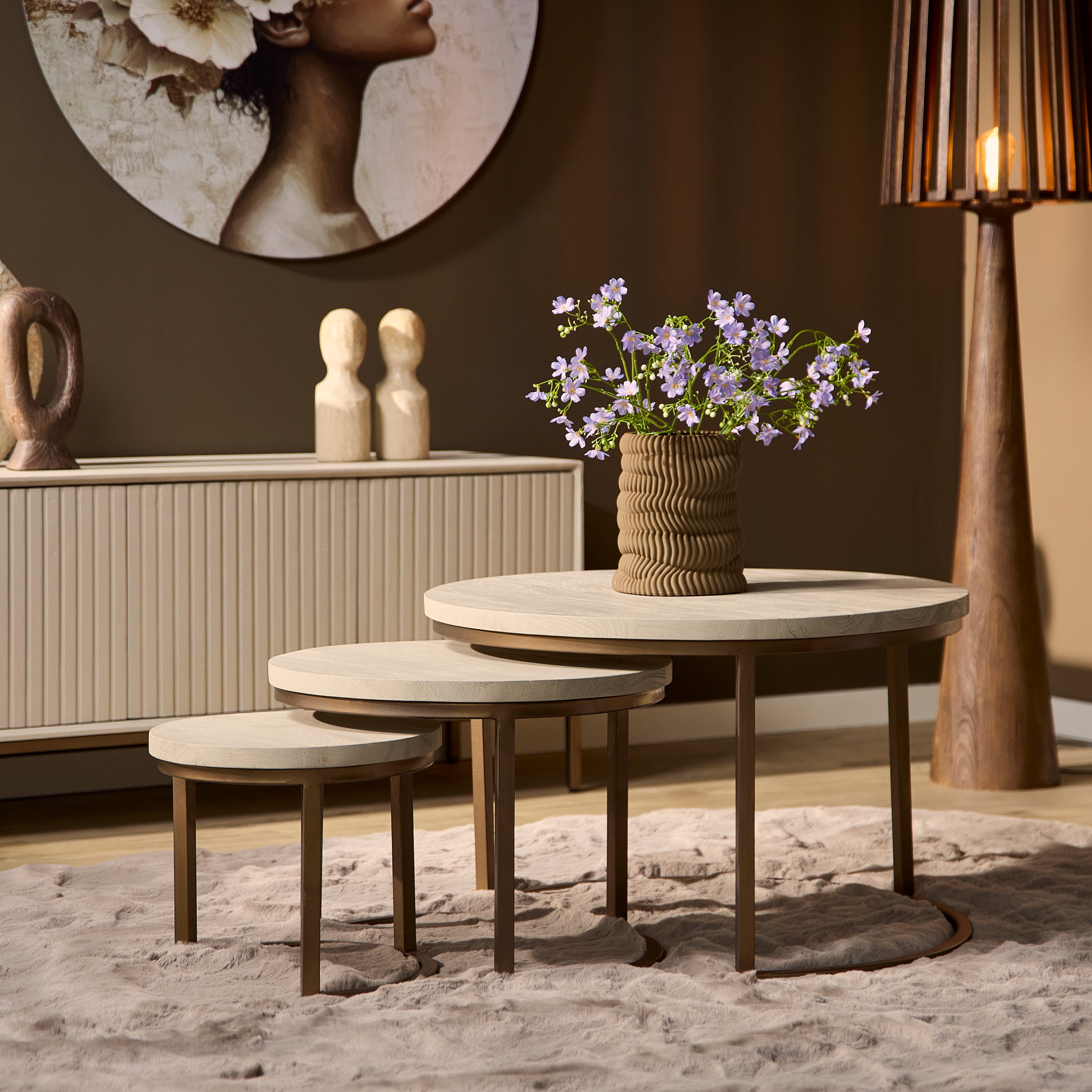 Starfurn salontafel Madison – beige – 70x70x45cm