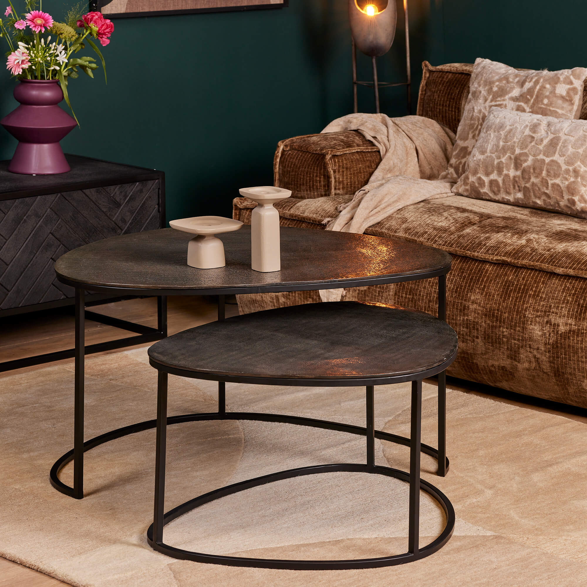 Starfurn salontafel Lana – brons – 65x90x50cm