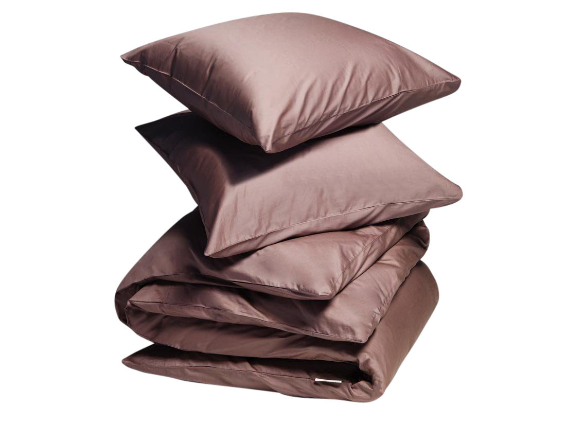 Yumeko dekbedovertrek katoen satijn rose brown 240×220 + 2/60×70