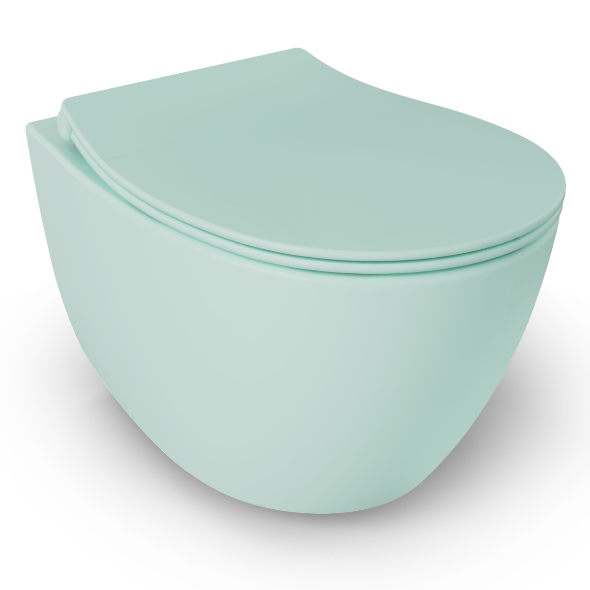 Isvea Wc Toilet Badkamer Hangend Mint Groen Inclusief Softclose Toilet