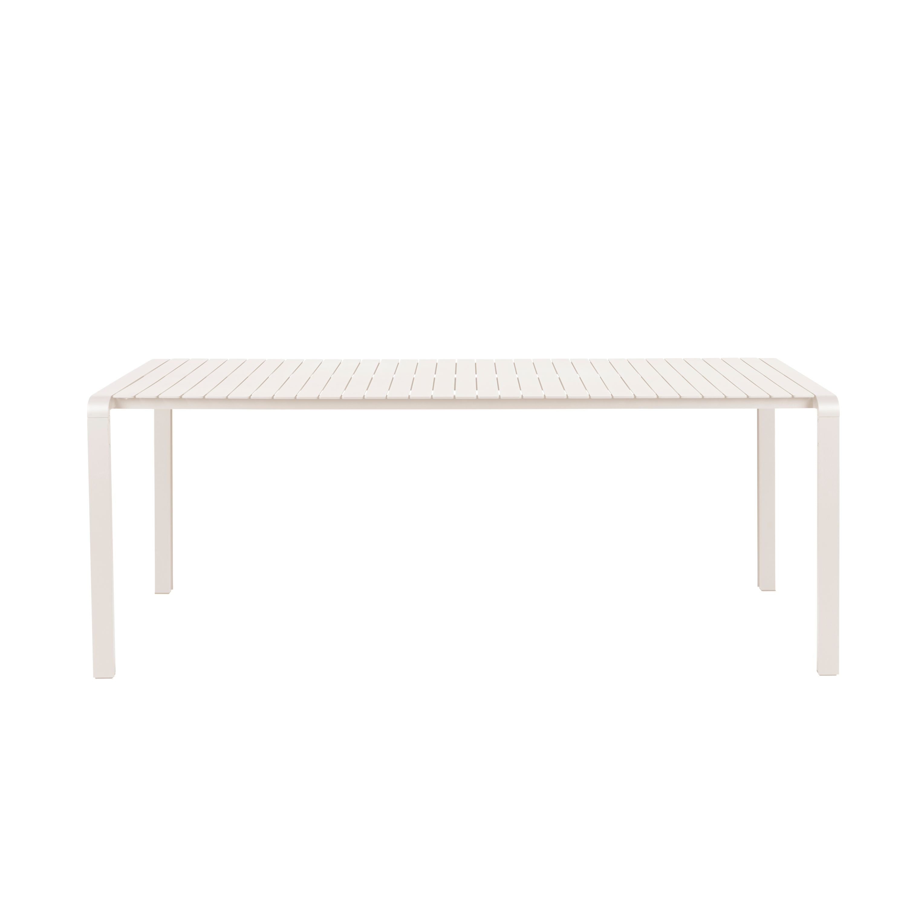 Zuiver Vondel Tuintafel 214×97 cm Aluminium Clay Wit