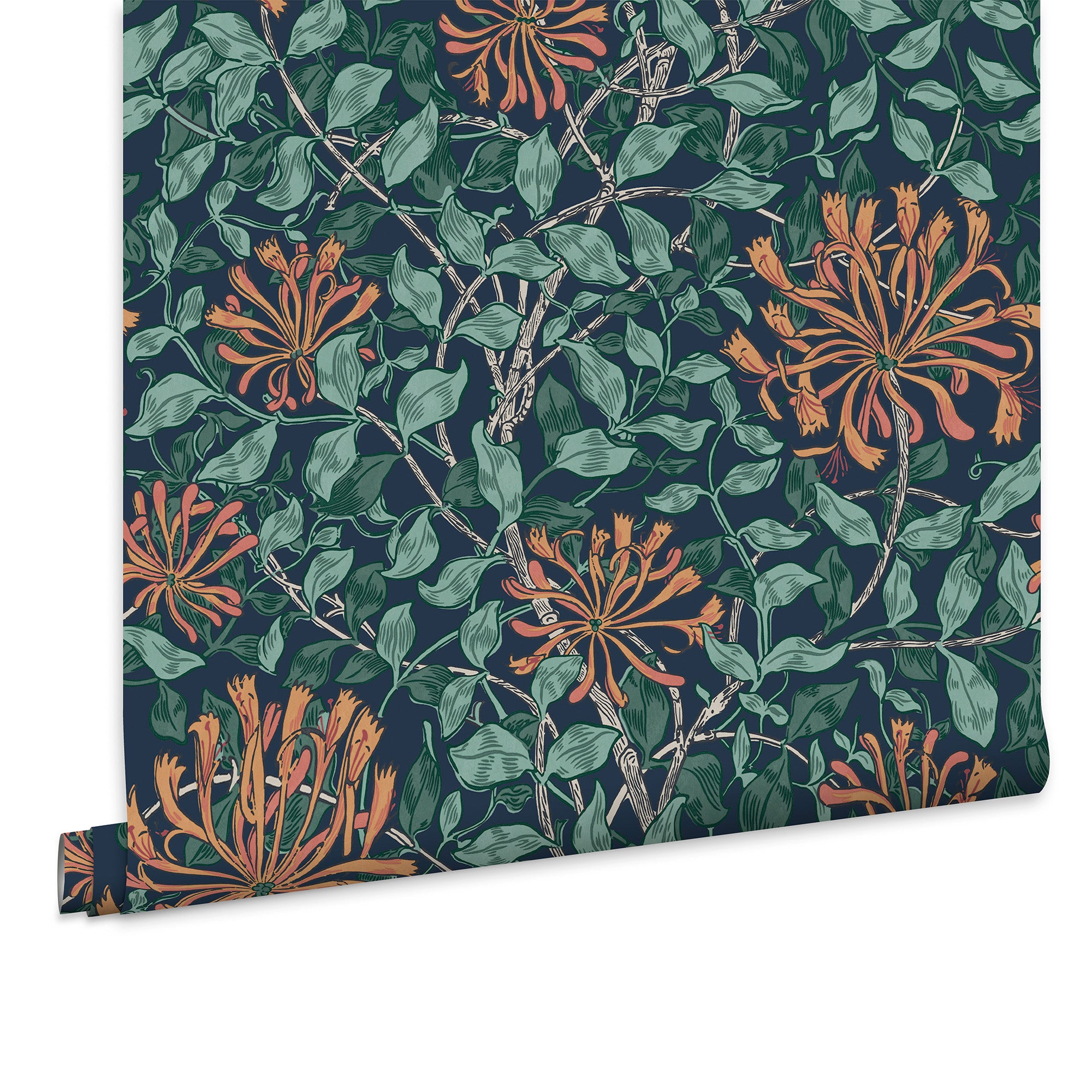 William Morris at Home Vliesbehang – Honeysuckle Tidewater Blue – 1000