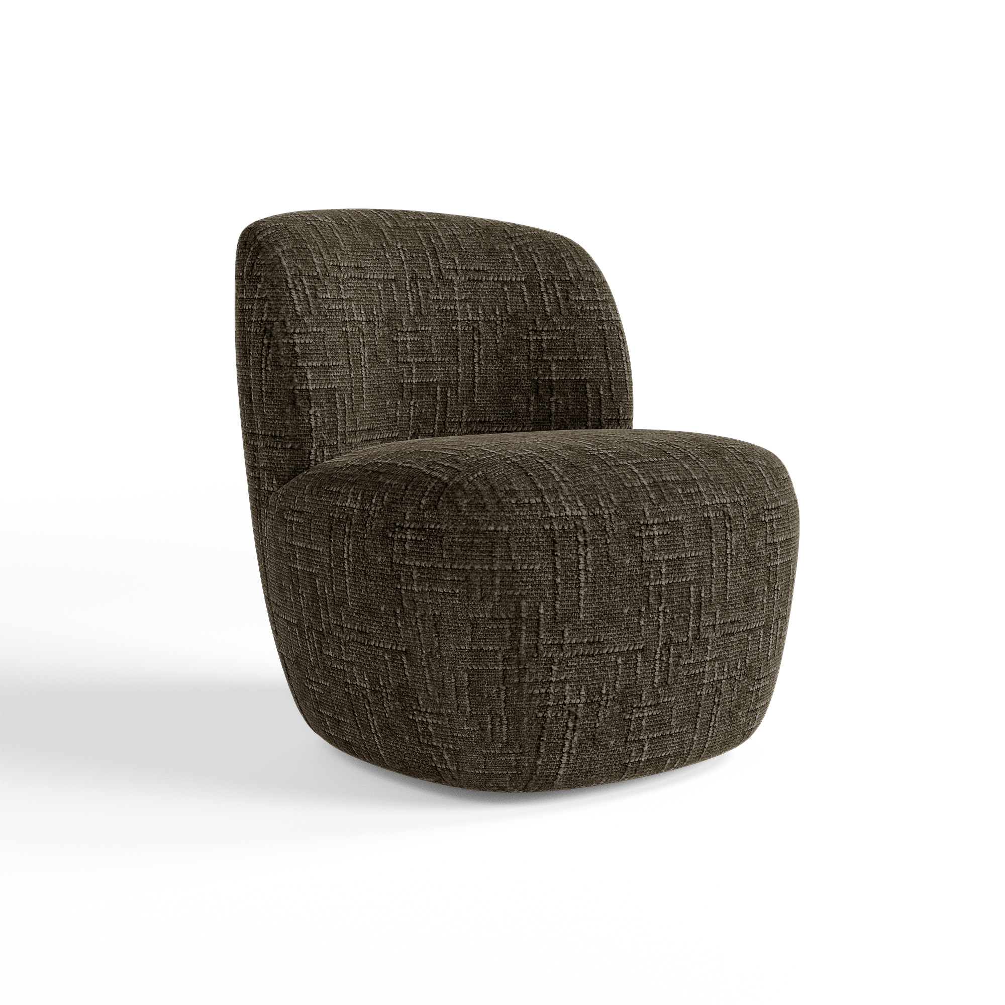 Premium Interiors – Draaibare fauteuil COMI – fluweel weefsel expresso