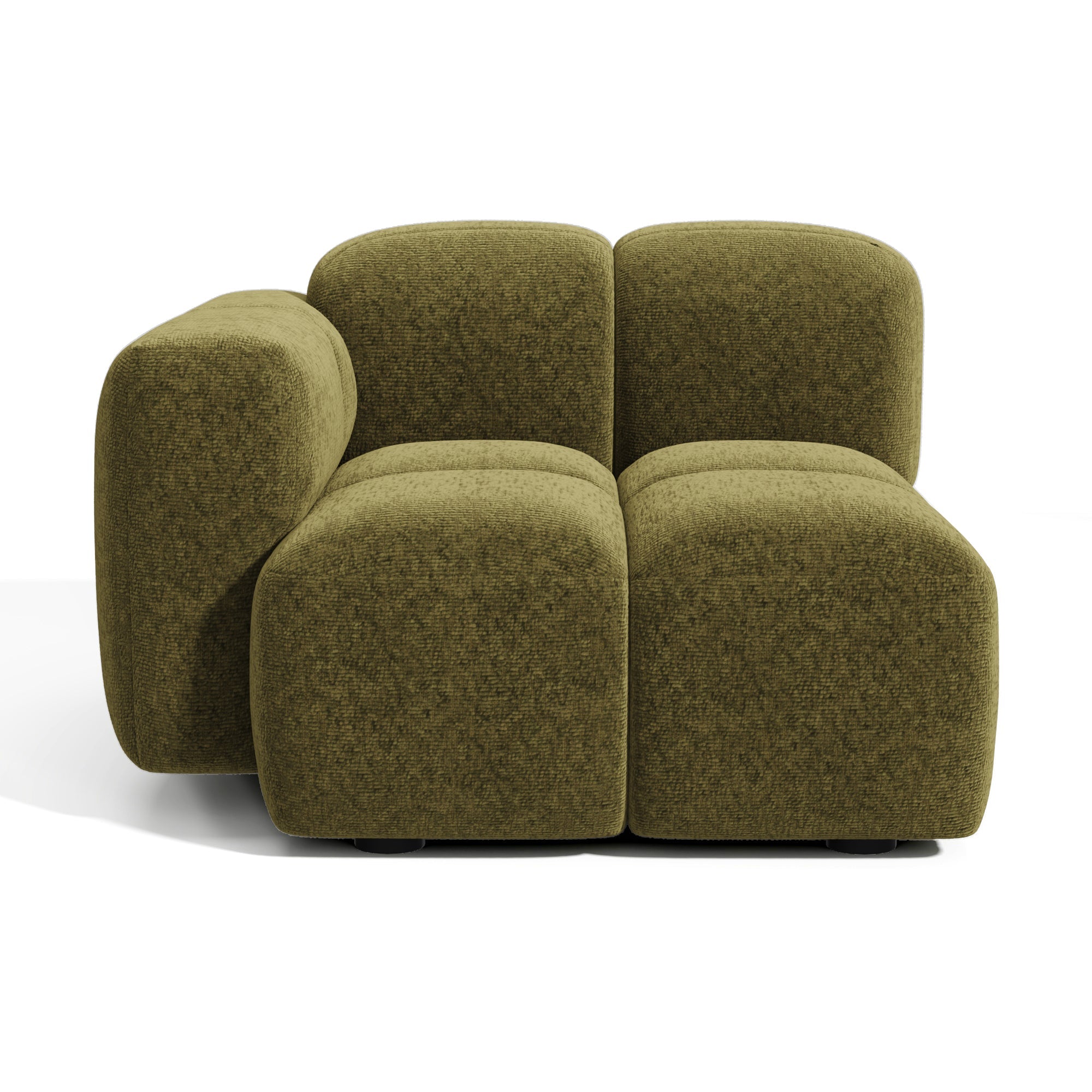 Premium Interiors – Module linkerhoek MOSS – fluweel met structuur vin