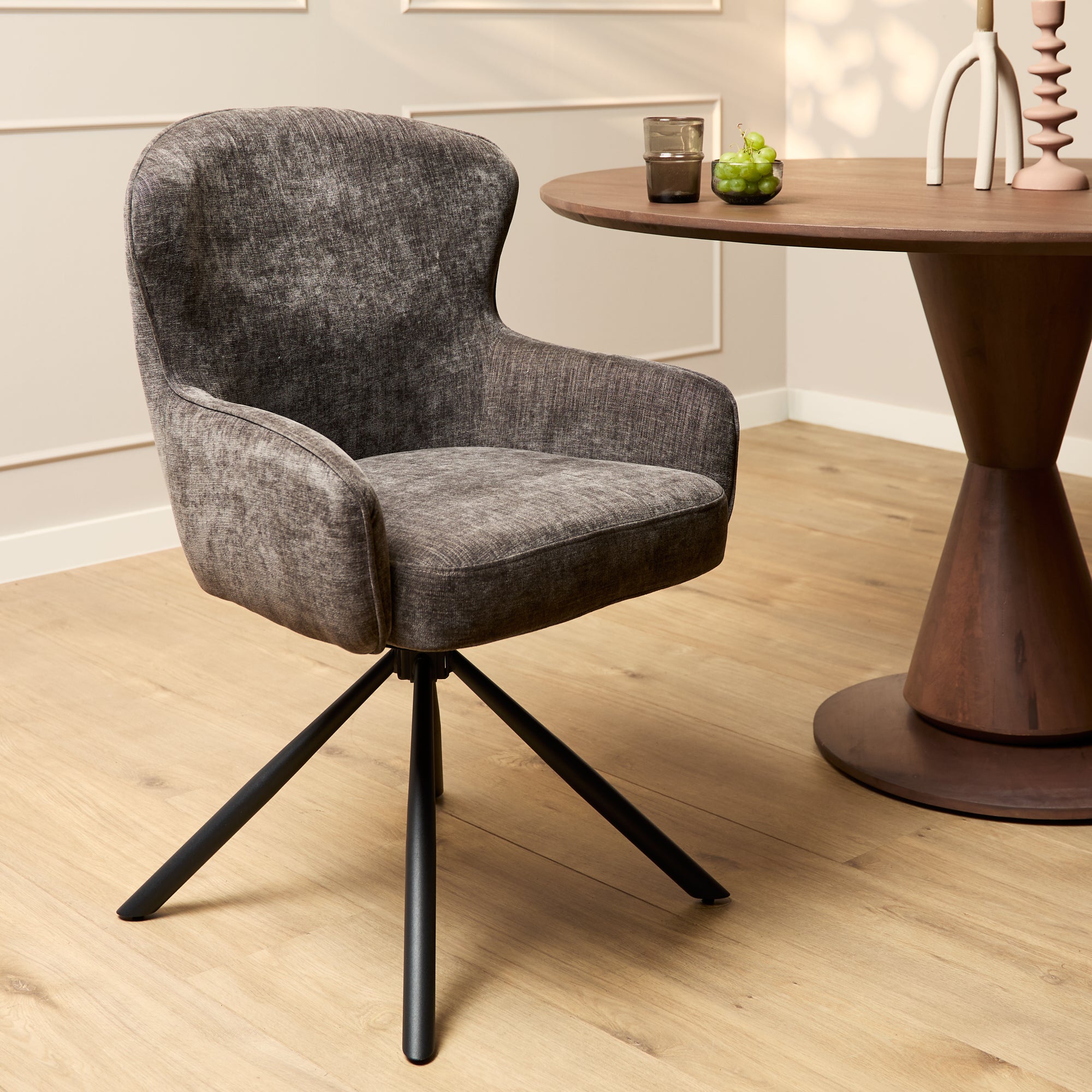 Starfurn eetkamerstoel Hanna – bruin – 65x62x89cm