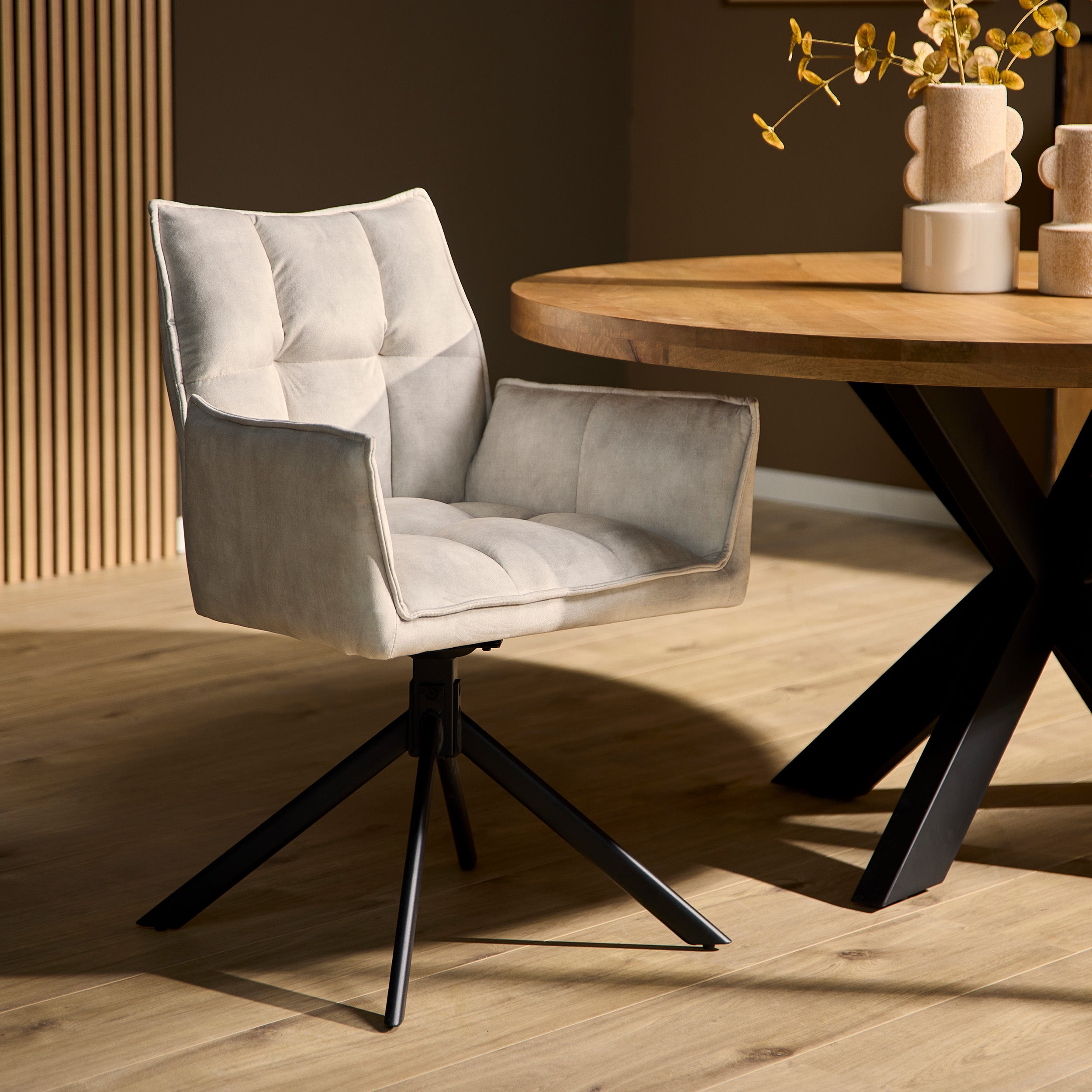 Starfurn eetkamerstoel Dani – grijs – 58x67x64cm