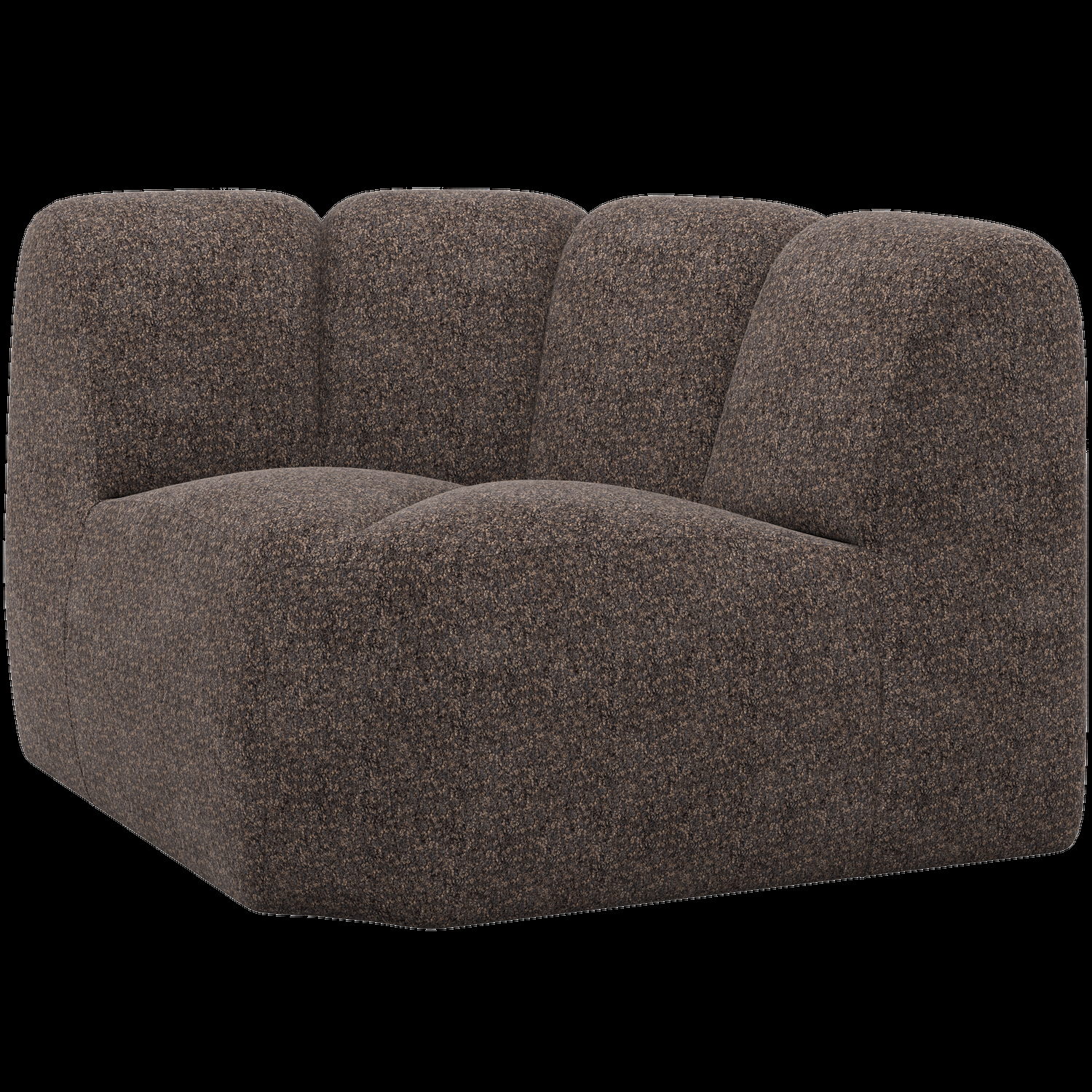WOOOD bank hoekelement Mojo – Wollig – Bruin – 74x110x110