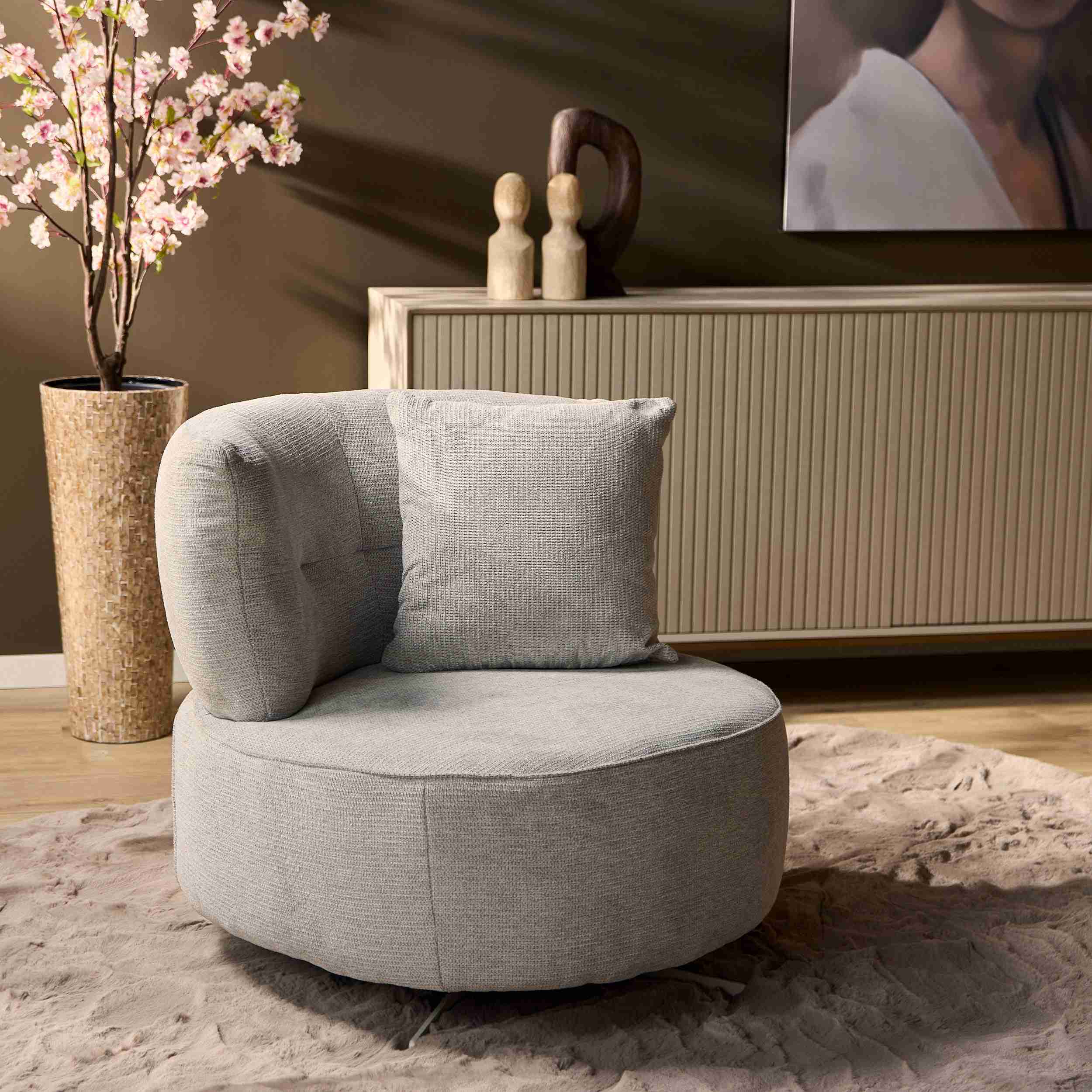 Starfurn fauteuil Fien – grijs – 91x82x86cm