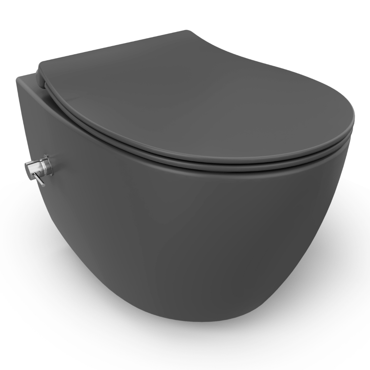 Isvea Wc Toilet Badkamer Hangend Bidet Antraciet Inclusief Softclose T