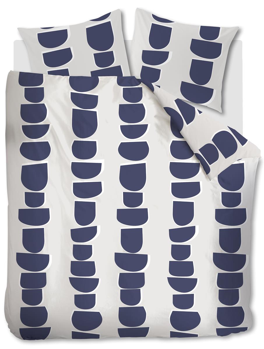 vtwonen Moons dekbedovertrek – Tweepersoons – 200×200/220 cm – Indigo