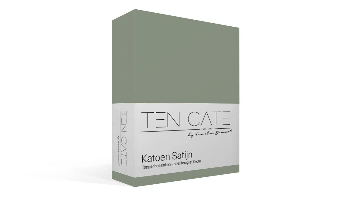 Ten Cate hoeslaken – 100% katoensatijn – 90×200 – groen