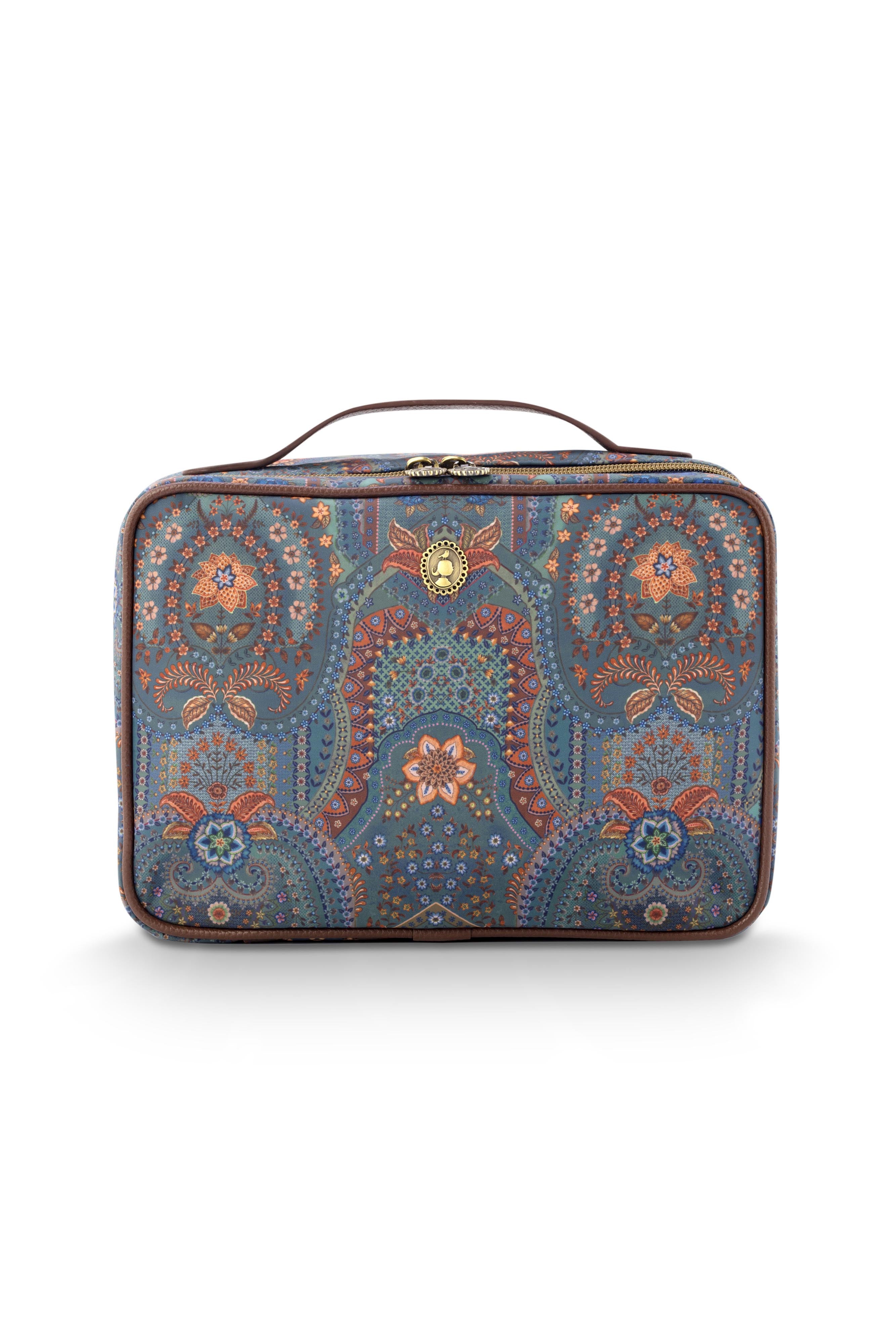 Pip Studio – Casey Beautycase Dames – Jabali – Blauw – 27x10x19cm