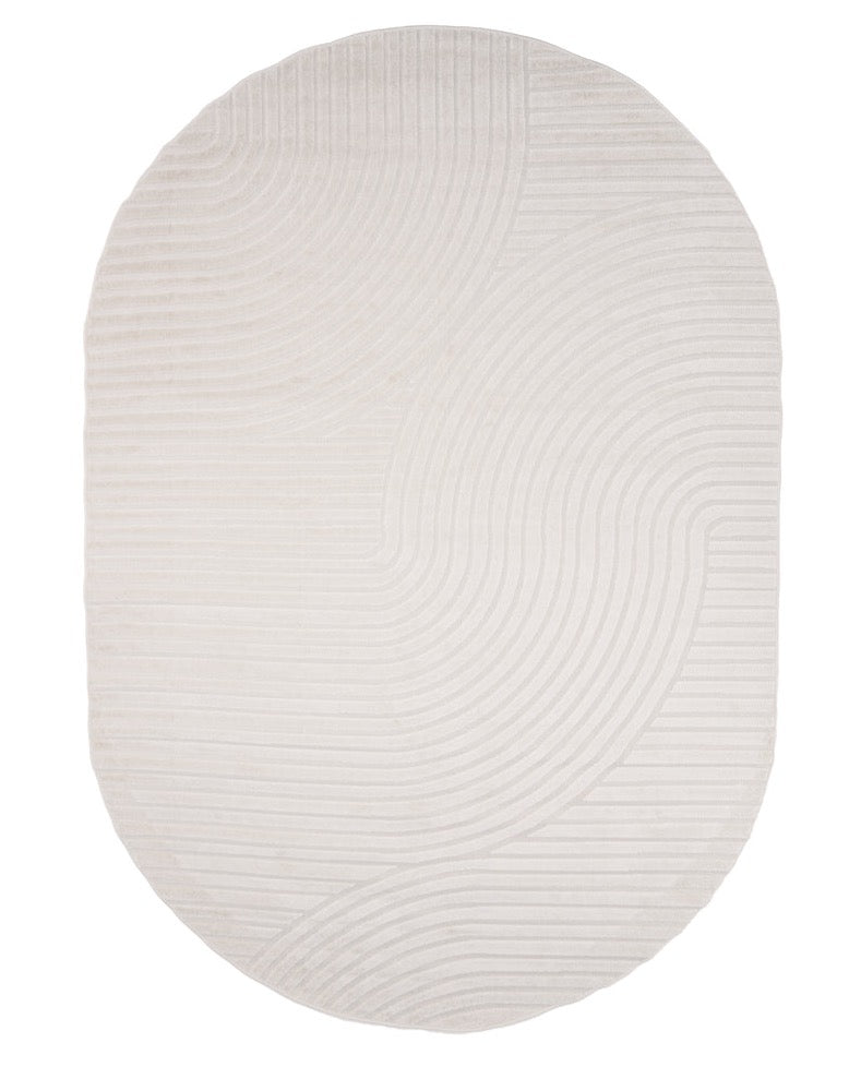 Rebellenclub Vloerkleed Skade Ovaal – beige – 340 x 240 cm
