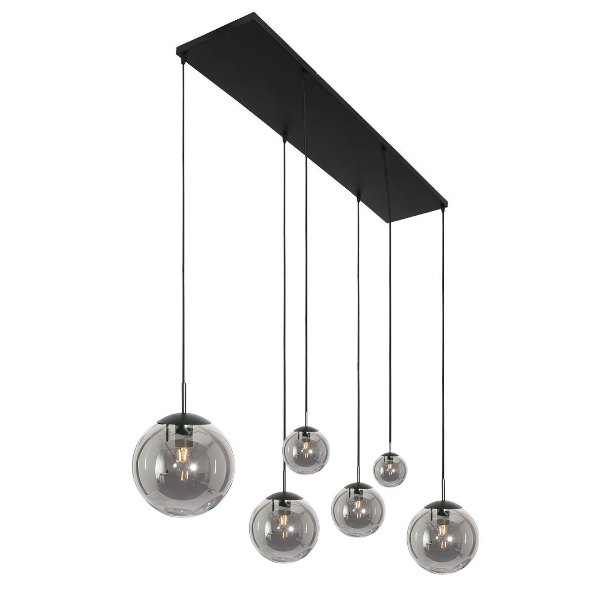 Steinhauer hanglamp bollique – 6 lichts – 120 x 160 cm – zwart