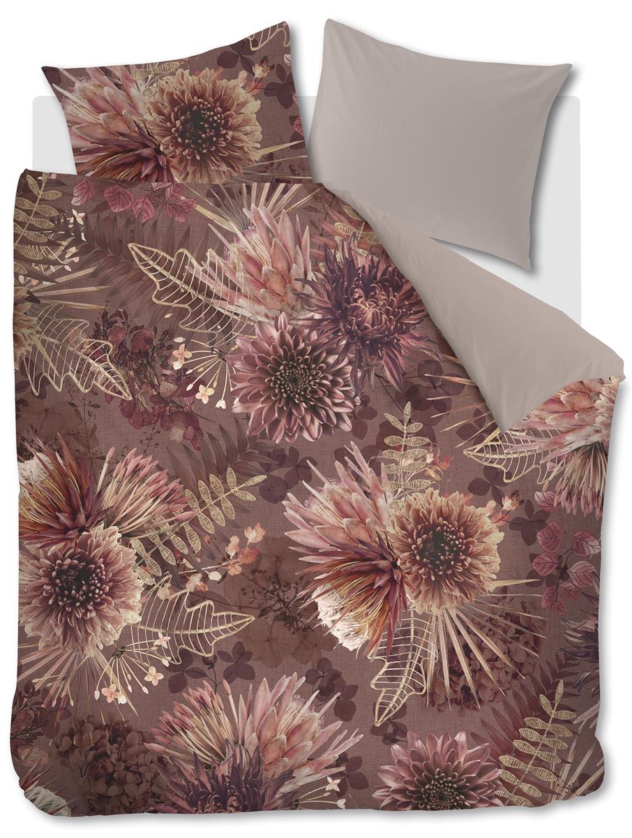 Riviera Maison dekbedovertrek Protea – 200×200/220 cm – steenrood