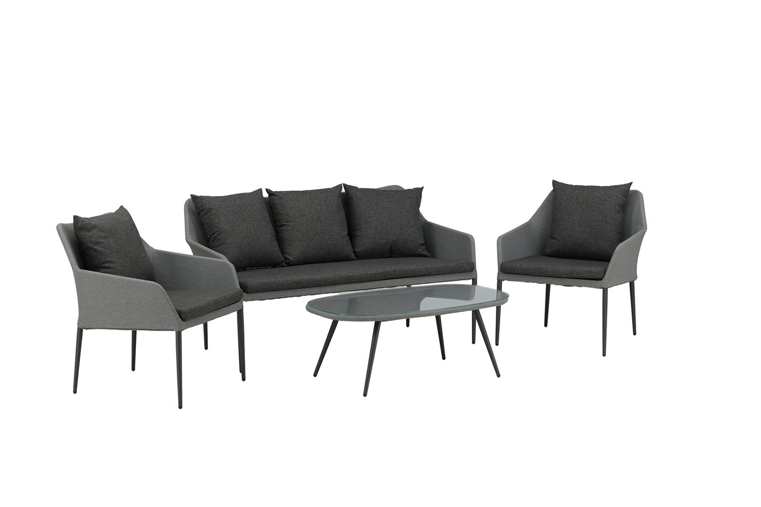 Rebellenclub Loungeset Haze – Grijs Zwart