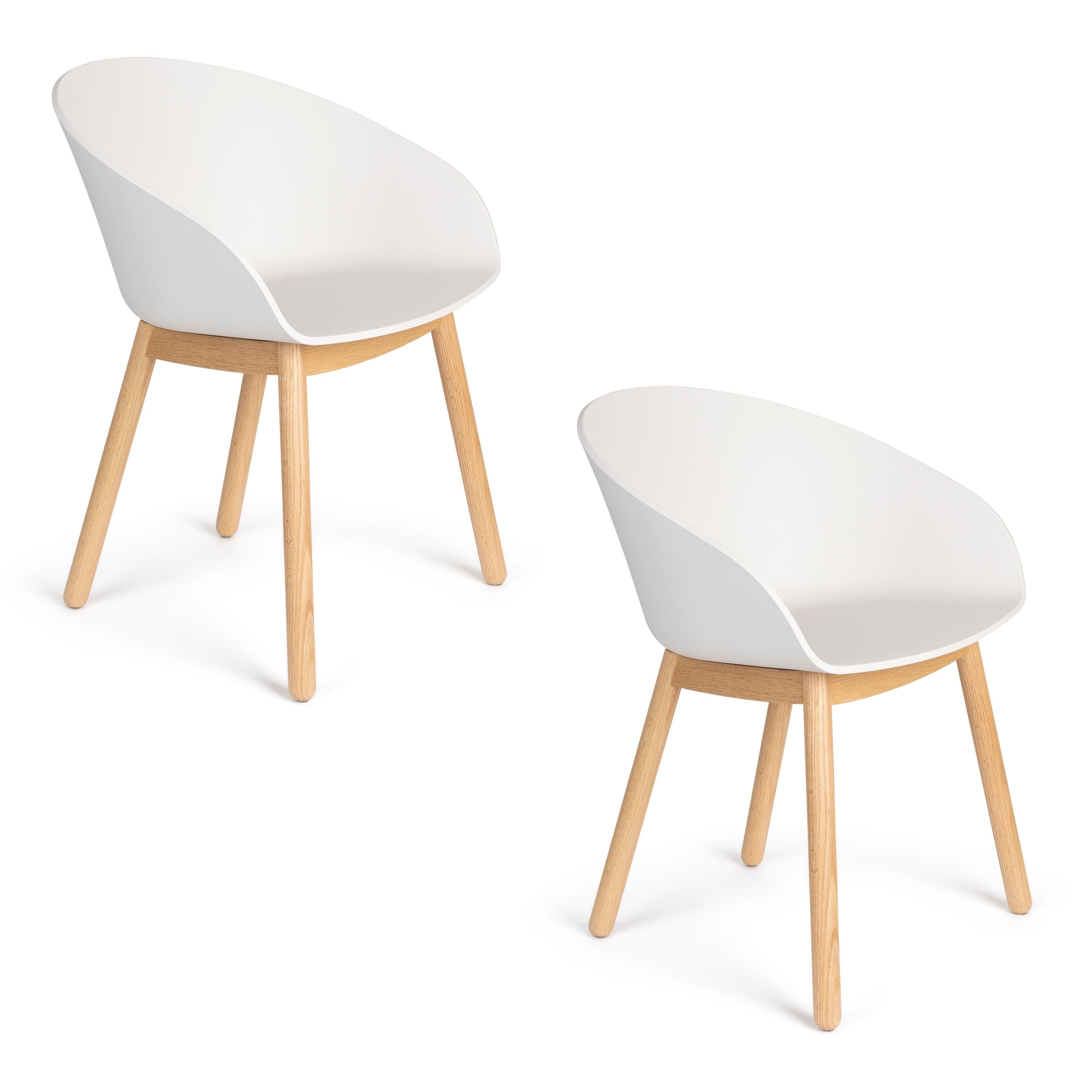 Zuiver Void Eetkamerstoelen Eiken Wit – Set van 2