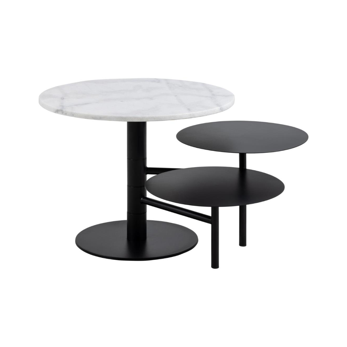 Rebellenclub Salontafel Zulia – ø60 – Wit Marmer