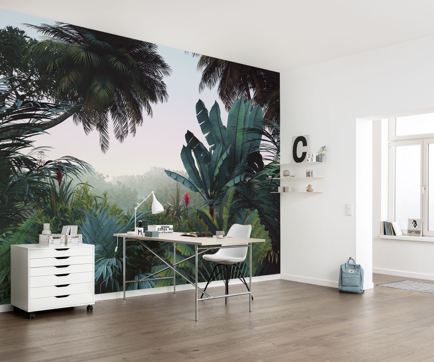 Komar fotobehang jungle-motief groen en petrolblauw – 400 x 250 cm – 6