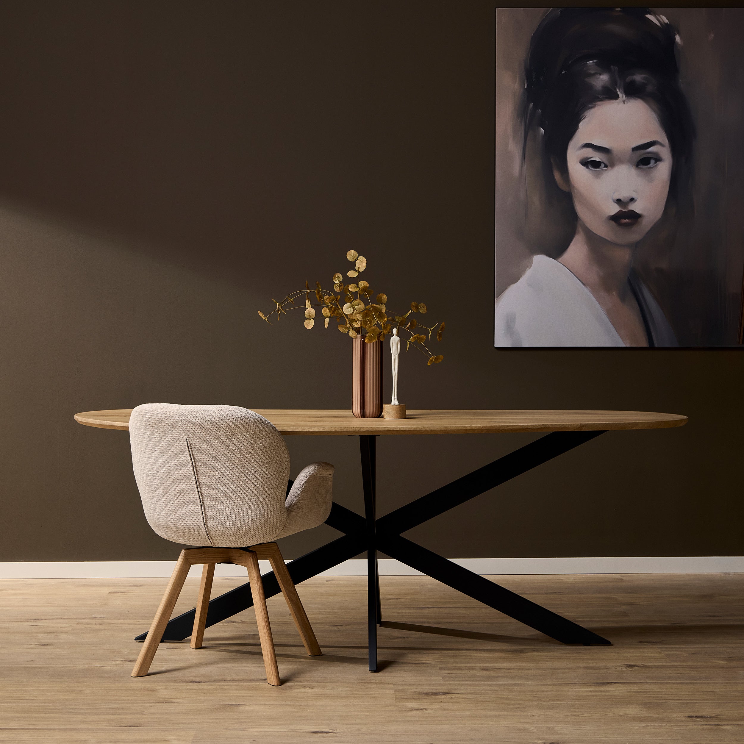 Starfurn eettafel Lou – bruin – 110x240x76cm