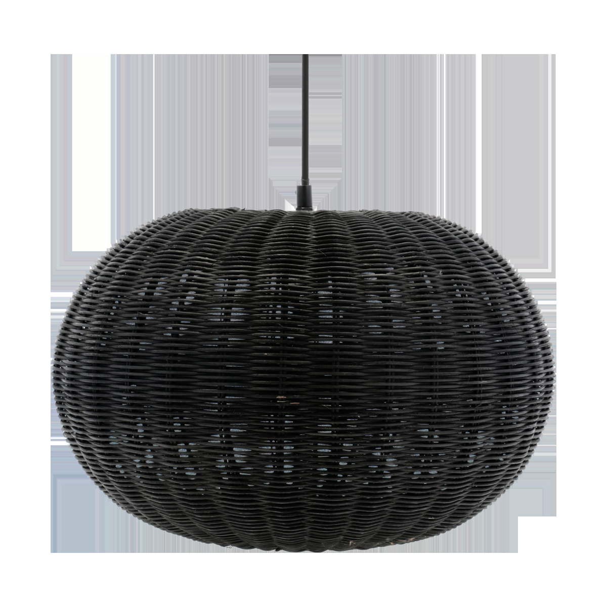 Villa Collection Werna rattan hanglamp zwart – 40,5 x 25 cm
