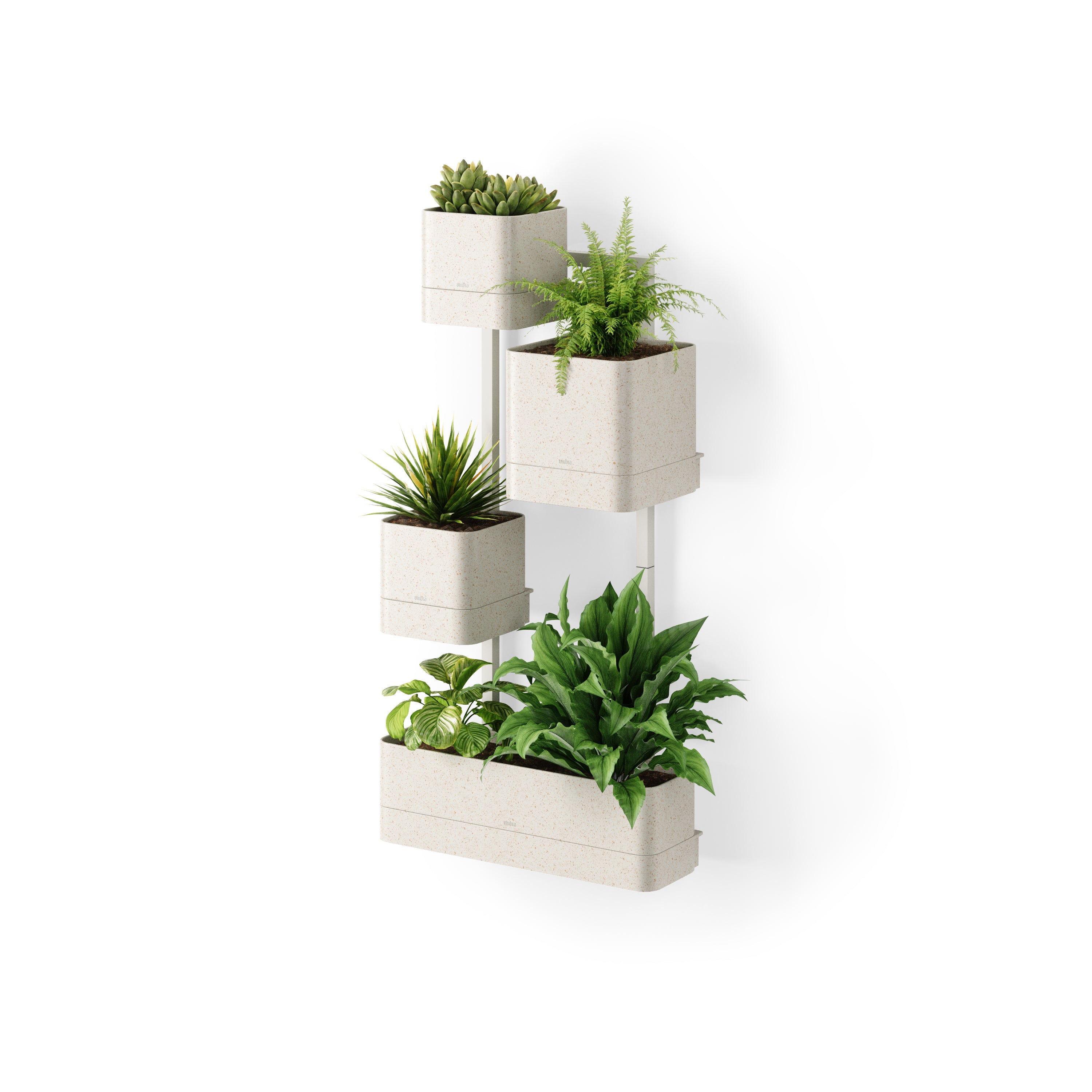 Umbra wandplantenbak Cubiko – 36 x 18 x 72 cm – Zand