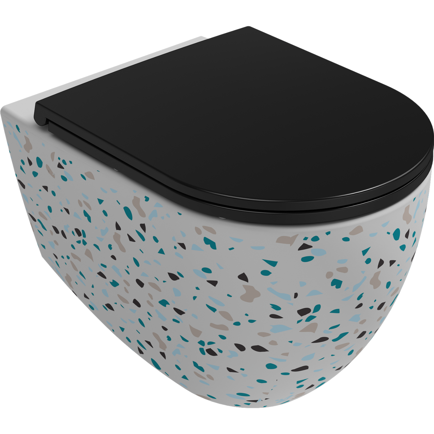 ISVEA – Infinity Hangend Randloos Toilet – 36,5×53 Terrazzo