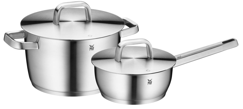WMF Iconic 2-delige set kookpan hoog – Ø220mm + steelpan met deksel –