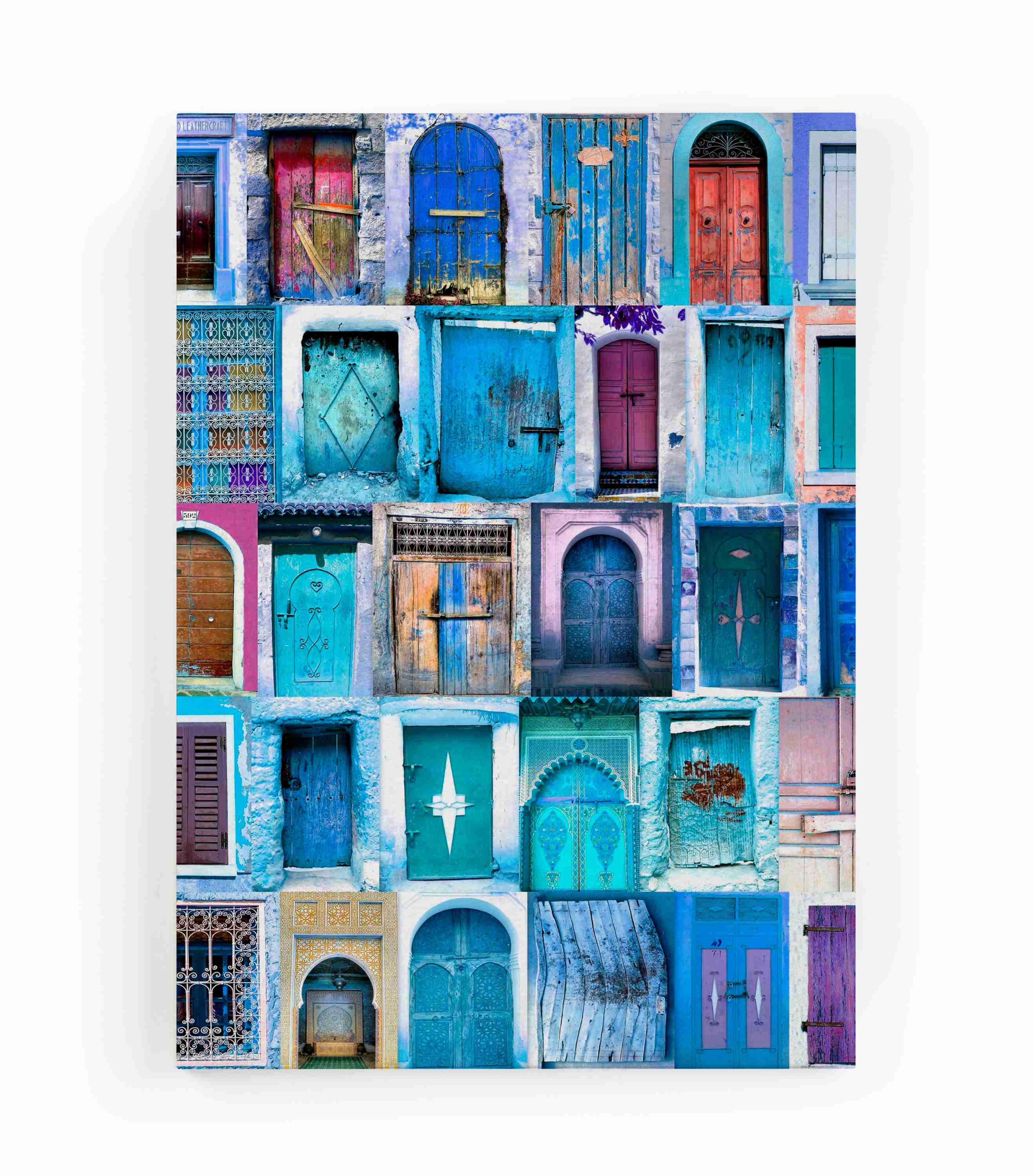 Canvas 60×40 Afdruk Blauwe Deur