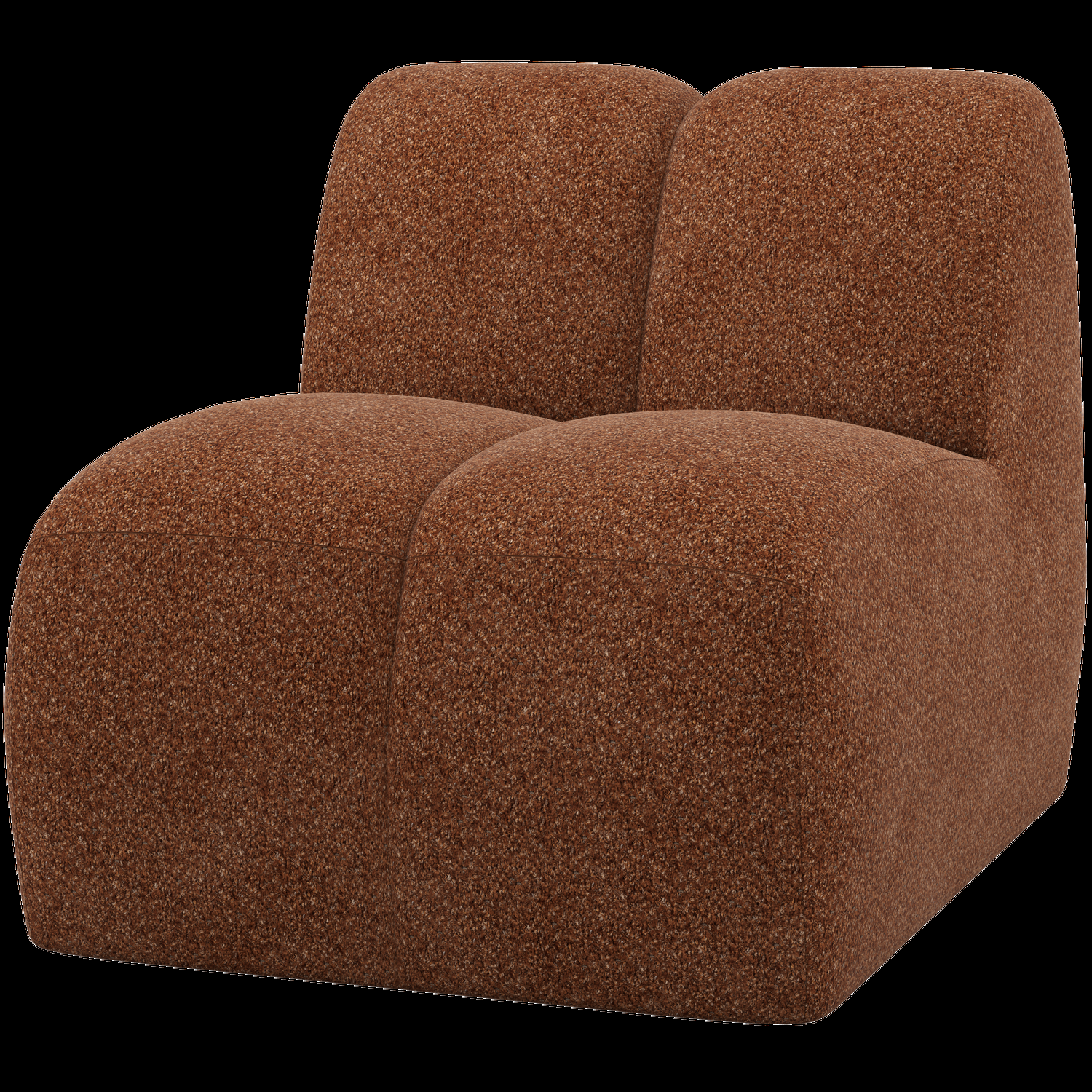 WOOOD 1-zits element Mojo – Wollig – Roestbruin -74x84x97