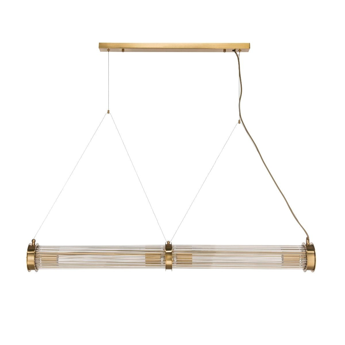 Signature – Dubbele glazen metalen ophangbuis – Grijs – 120x0x120 cm