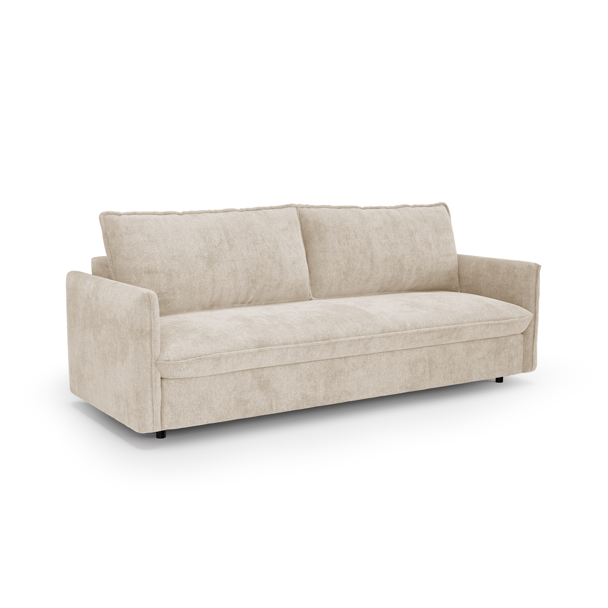 Premium Interiors – Slaapbank Express AVA – geweven stof crème 198cm