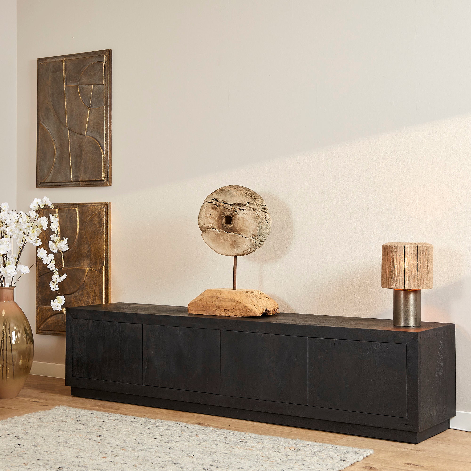 Starfurn tv meubel Brussel – zwart – 42x200x46cm
