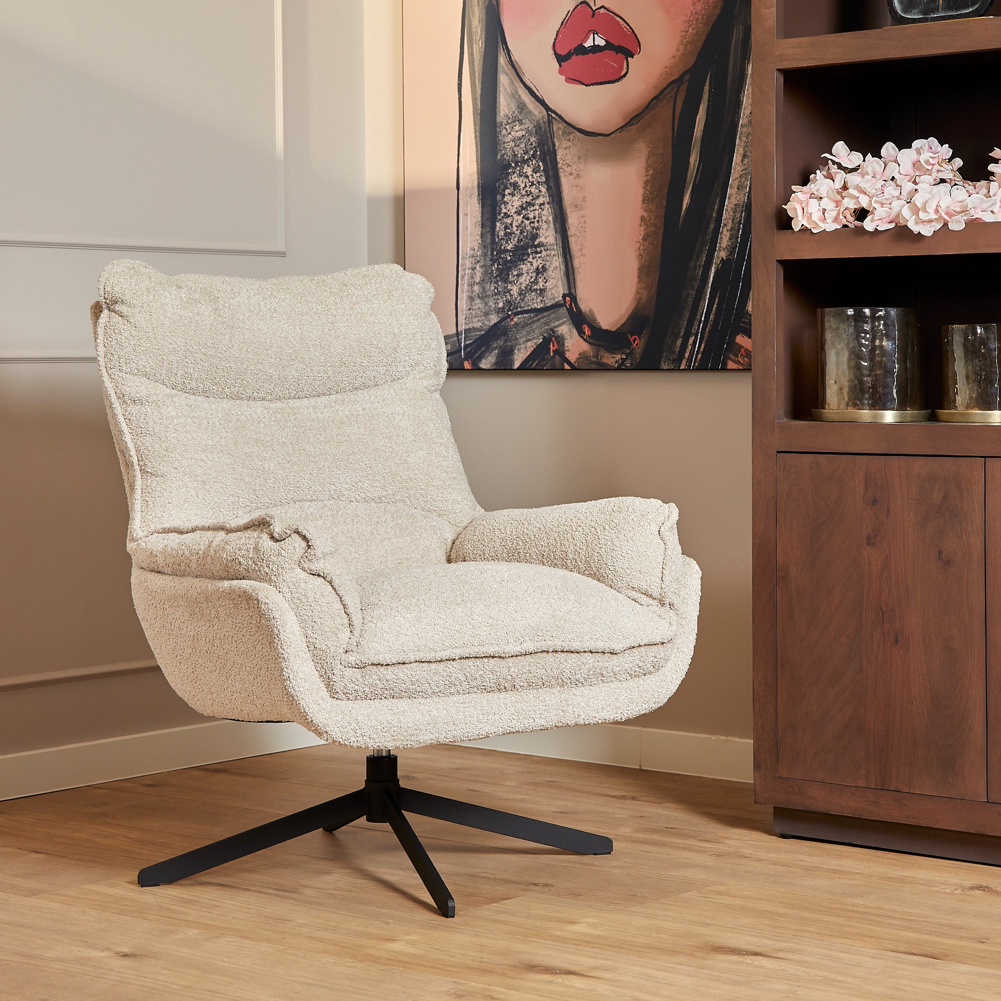 Starfurn fauteuil Vera – wit – 83x115x59cm