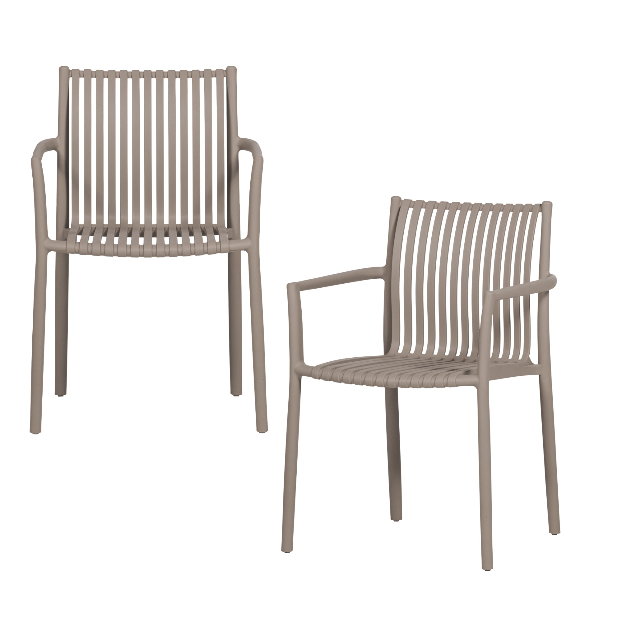 vtwonen tuinstoel Easy Going – Kunststof – Zand – Set van 2 – 84x56x57