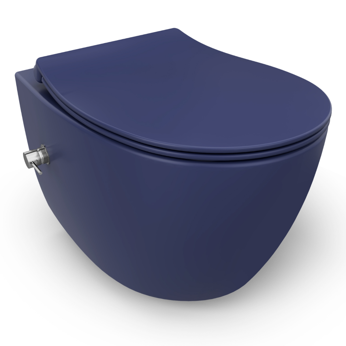 Isvea Wc Toilet Badkamer Hangend Bidet Blauw Inclusief Softclose Toile