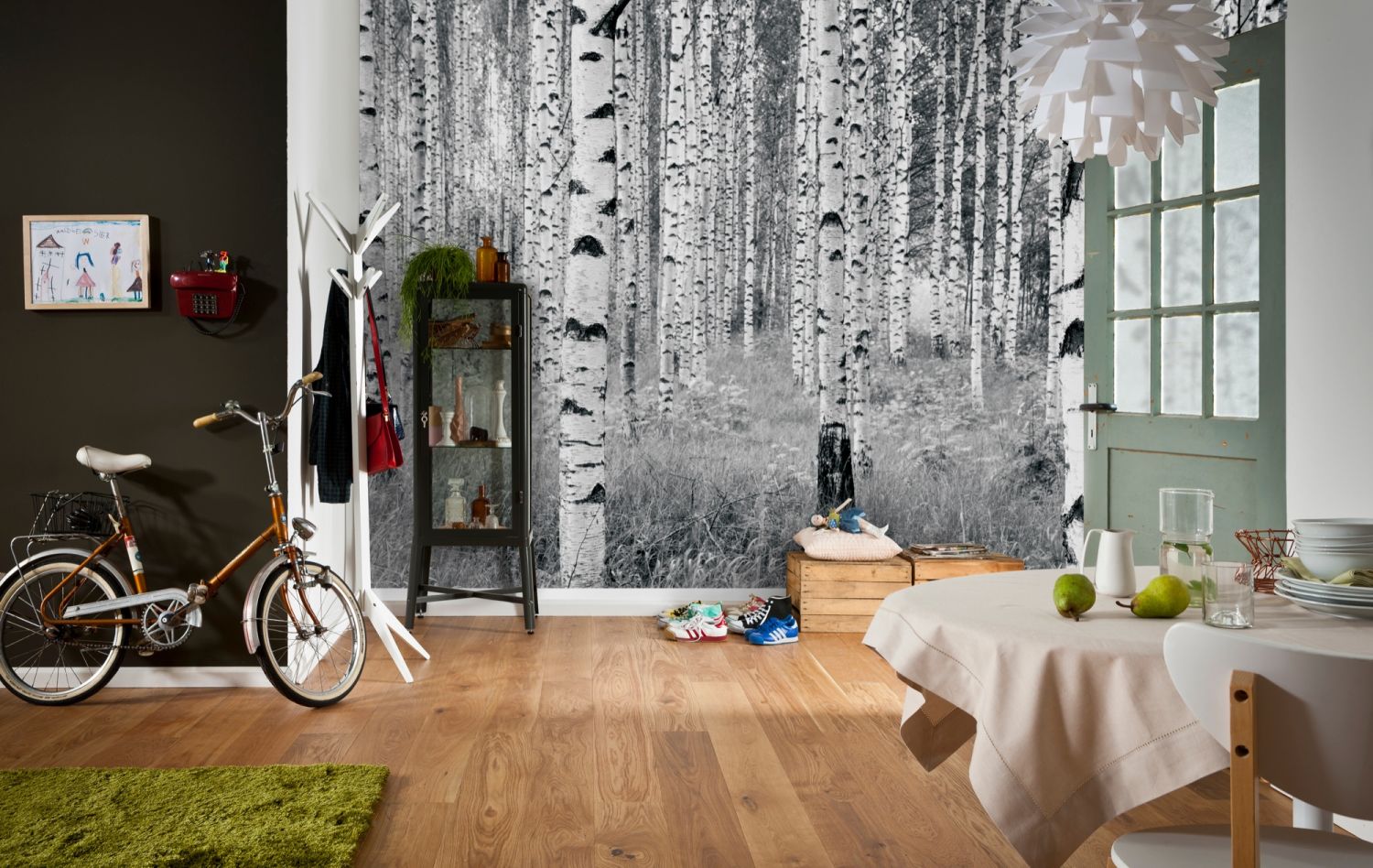 Komar fotobehang Woods zwart wit – 368 x 248 cm – 611122