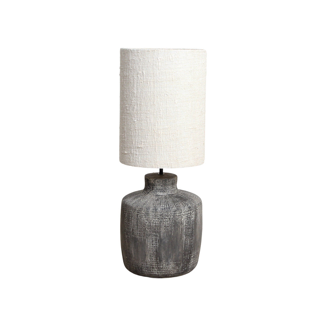 Raw materials tafellamp Terra Gaia – grijs – 30x30x78 cm