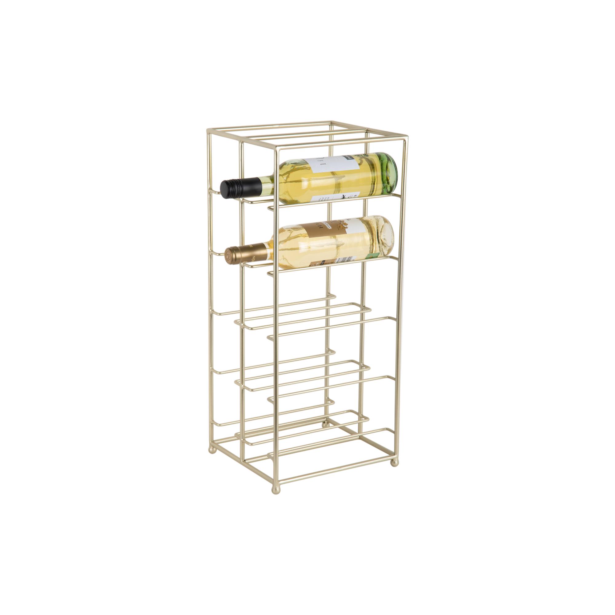 Present Time wijnrek Dual Floor – goud – 25×22.5x57cm – Vaderdag – Vad