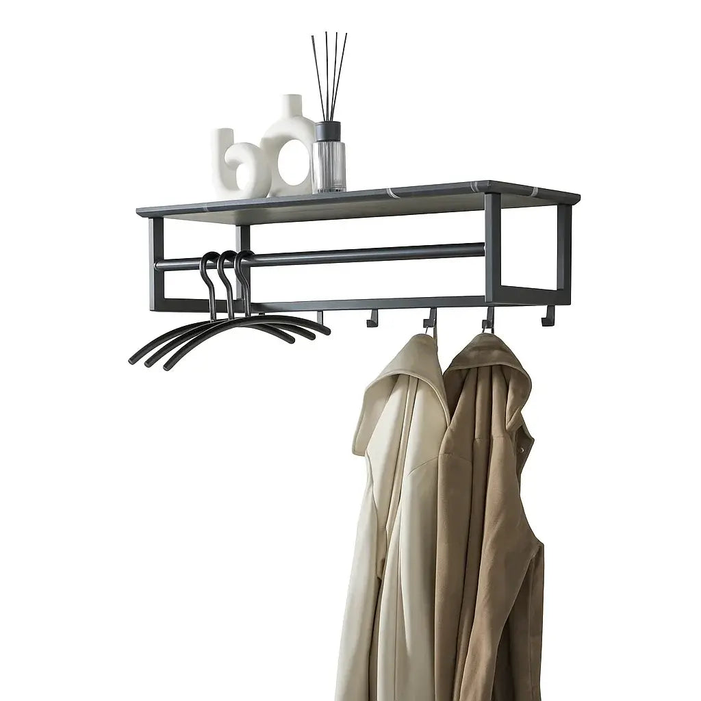 Ylumen Kapstok Tenaro – B 80 cm H 24 cm – marmer zwart