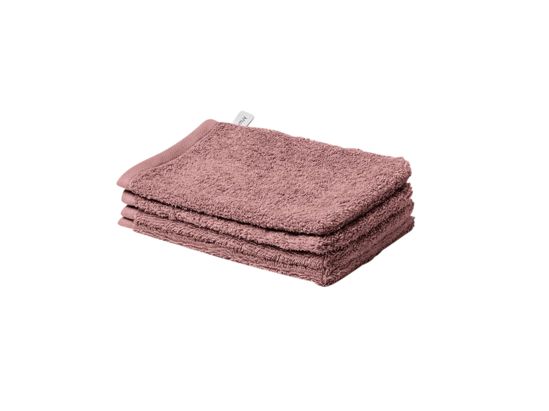 Yumeko washandjes Terry – blush rose – 15×22 – 4 st