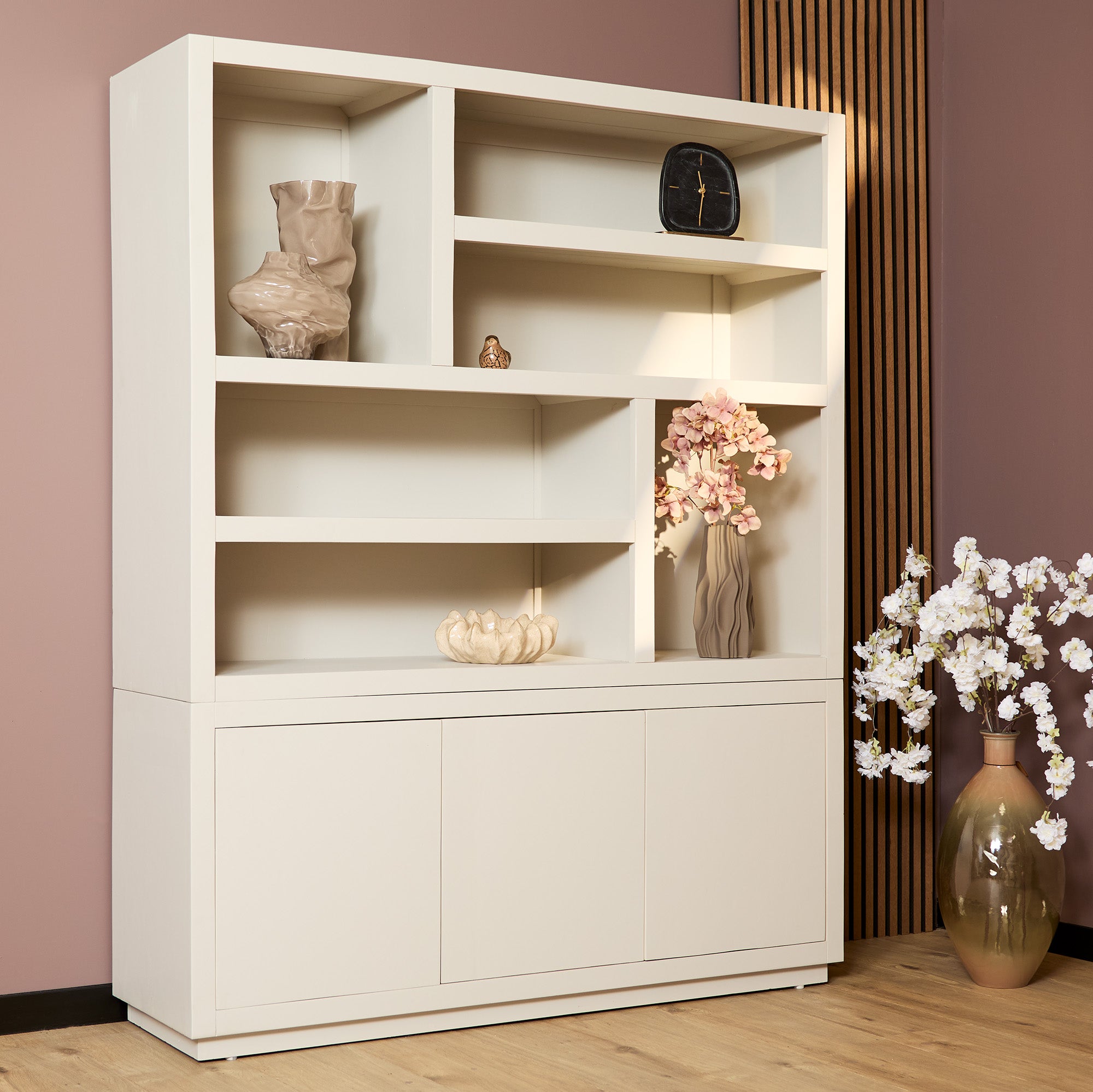 Starfurn vakkenkast Brussel – beige – 45x160x200cm