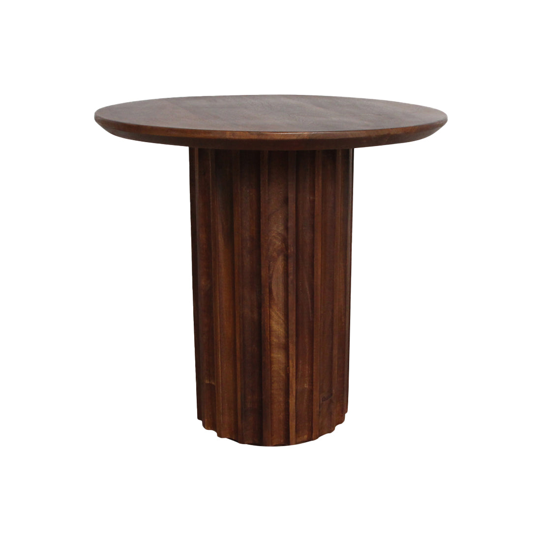 Raw Materials bijzettafel Bullnose Reversed Fluted – Ø50 cm – Bruin